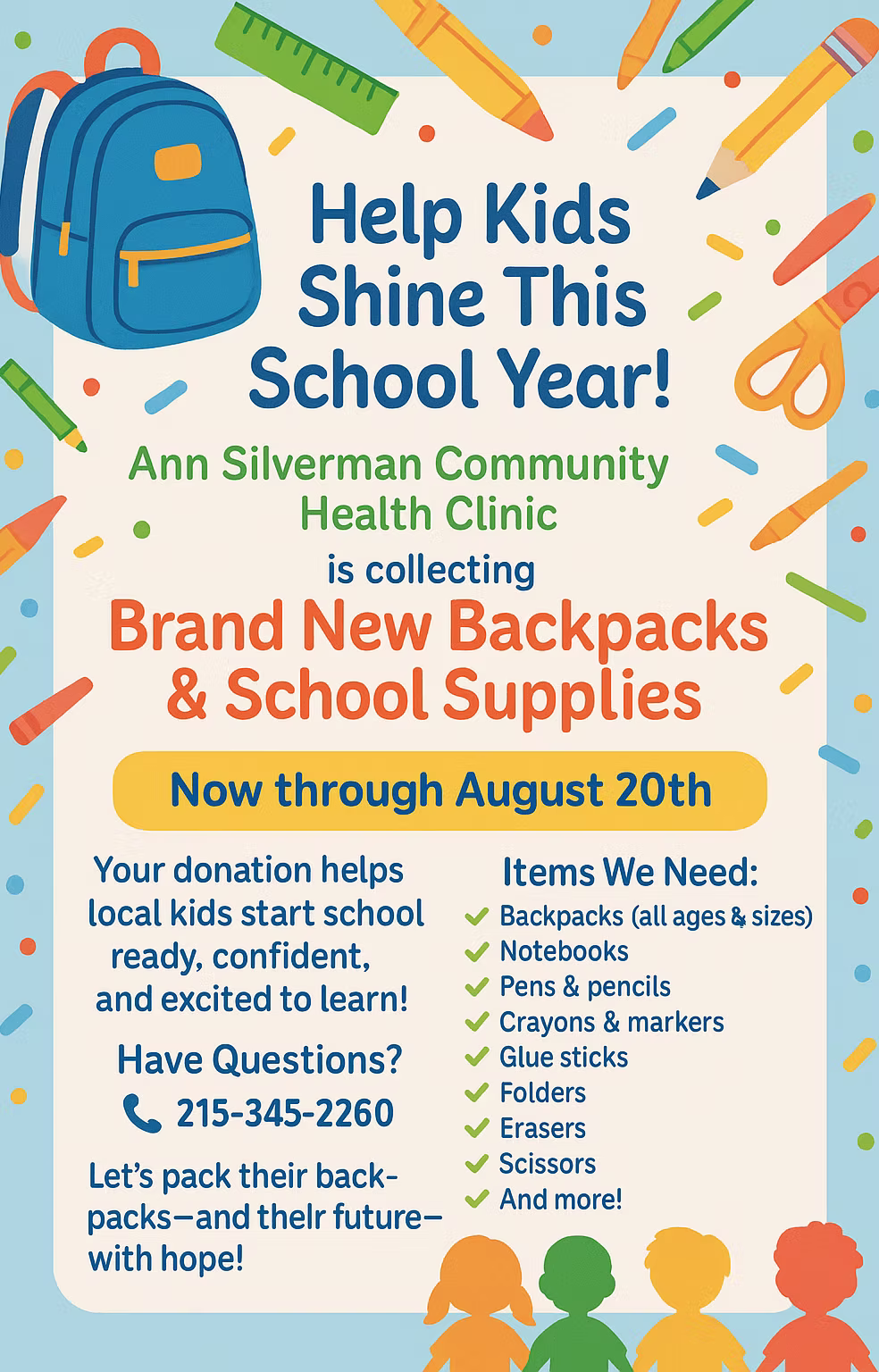 Backpack and School Supply Drive graphic