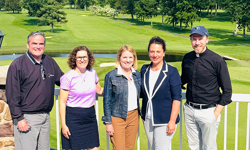 Board members at a golf outing.